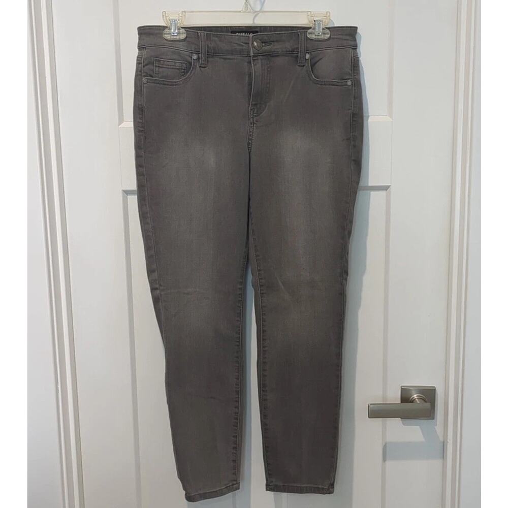 Buffalo David Bitton Aubrey Womens 10 Gray Mid Rise Capri Super Stretch Jeans